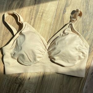 Hofish Nursing Maternity Bra Beige Large